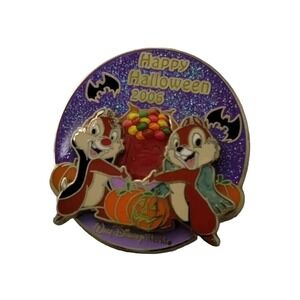 Disney WDW Trick or Treat Chip 'n' Dale Halloween 2006 LE 2000 Pin Candy Pumpkin